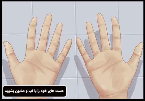 شستشوی-دست-با-صابون شستشوی دست ها